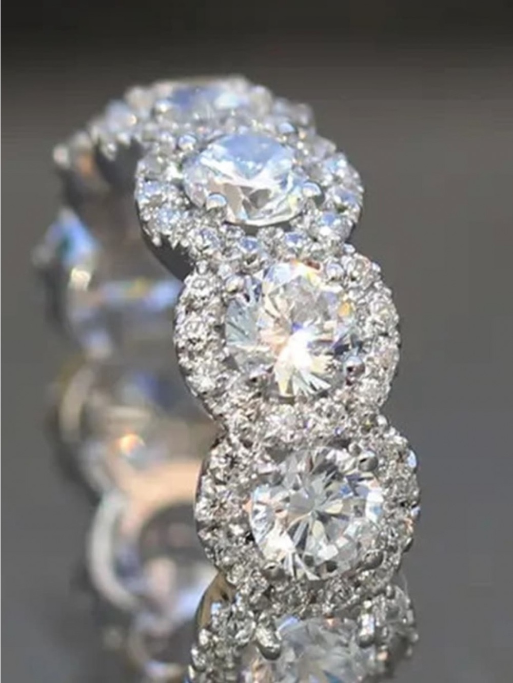 Cubic Zirconia eternity band size 6 brand new